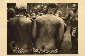 cameroon, Topless Native Grasfield Women Scarification Tattoo (1940s) Postcard