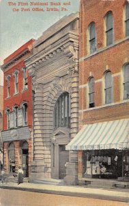 Irwin Pennsylvania First National Bank Vintage Postcard AA27026