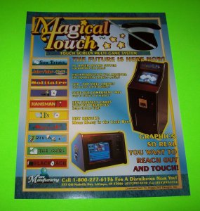 MAGICAL TOUCH ORIGINAL VIDEO ARCADE GAME PROMO SALES FLYER Vintage Retro Art