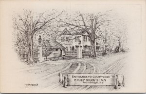 Poundridge NY Emly Shaw's Inn Entrance to Court Yard Kennedy Signed Postcard G85