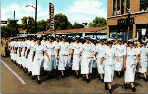Postcard TX San Antonio Women in the Air Force March Car Dealership 1940s S55