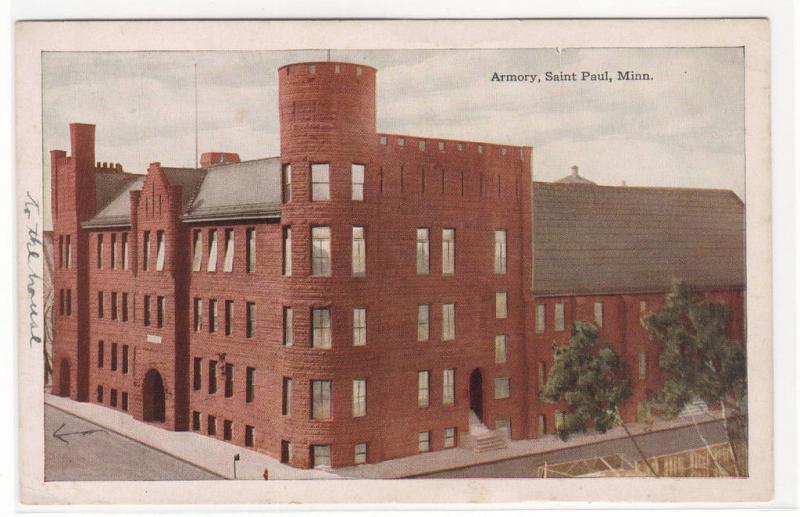 Armory St Paul Minnesota 1920s postcard