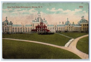 1915 New York State Reformatory Building Panoramic View Elmira NY Postcard 