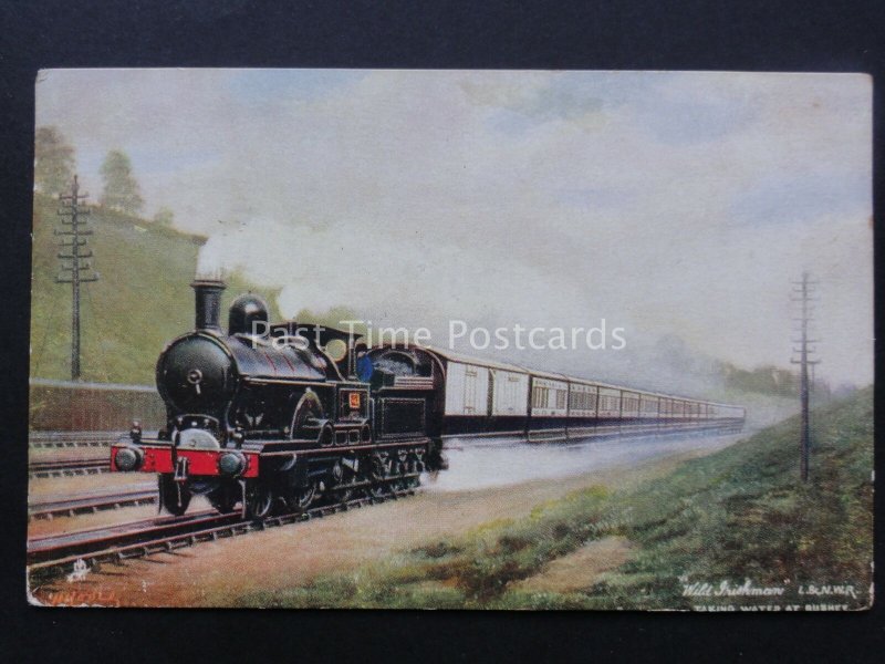 Steam Train L&NWR WILD IRISHMAN EXPRESS at Bushey c1905 Postcard by Tuck's 6493