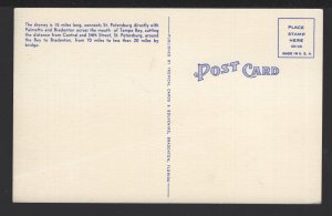 Florida Sunshine Skyway Bridge is 15 miles long by Tropical Cards ~ Linen