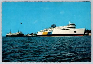 Ferries MS Norgoma And MS Chi-Cheemaun, Tobermory Ontario, Chrome Postcard