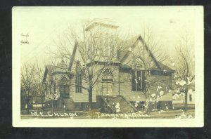 RPPC TONKAWA OKLAHOMA METHODIST EPISCOPAL CHURCH VINTAGE REAL PHOTO POSTCARD