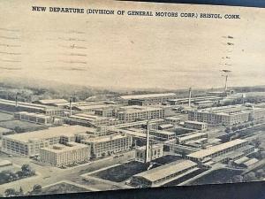 Postcard 1938 Vie of Division of General Motors  in Bristol,CT  W6