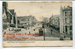 Main Street Port Elizabeth Eastern Cape South Africa 1907 postcard