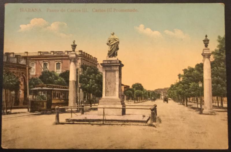 Postcard Unused Carlos III Promenade Havana Cuba No 4 LB