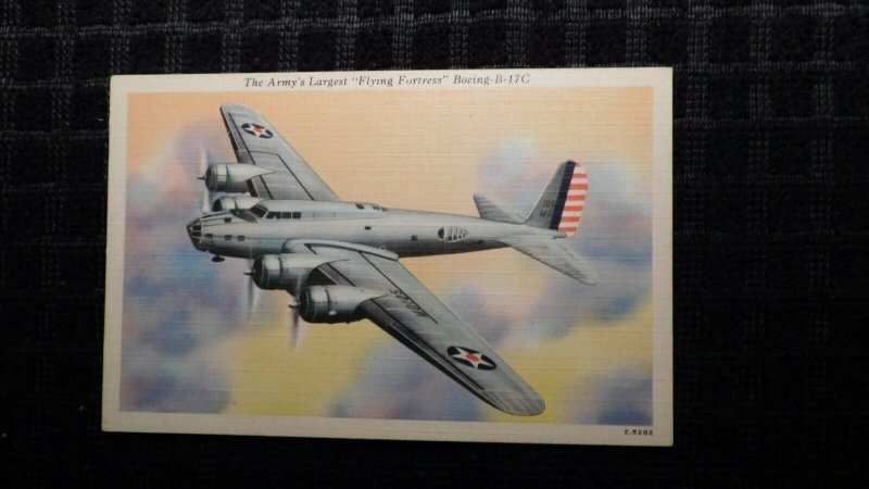 Mint USA Picture Postcard Boeing B 17 Flying Fortress Bomber Plane Ww2 Air Force