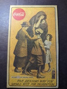 Mint 1947 USA Coca Cola Prohibition Era Postcard Five Reasons Why