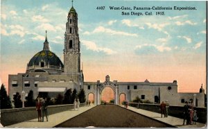 West Gate, Panama-Calfornia Expo San Diego CA c1915 Vintage Postcard B61