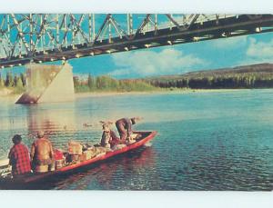 Pre-1980 BRIDGE SCENE Bridge - Upper Liard & Watson Lake YT H8563