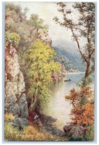 c1910 Stybarrow Crag Ulswater Wimbush English Lakes Oilette Tuck Art Postcard