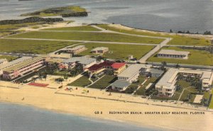 Redington Beach, FL Florida   HOTELS & BEACH~Bird's Eye View   ca1940's Postcard