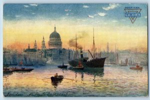 London England Postcard St. Pauls Cathedral c1910 Antique Oilette Tuck Art