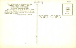 Surrender scene at Appomattox Courthouse Civil War Unused 