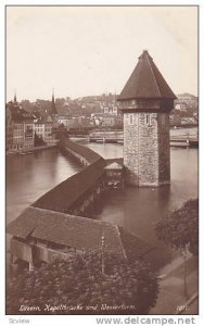 RP, Kapellbrucke Und Wasserturm, Luzern Switzerland, 1920-1940s