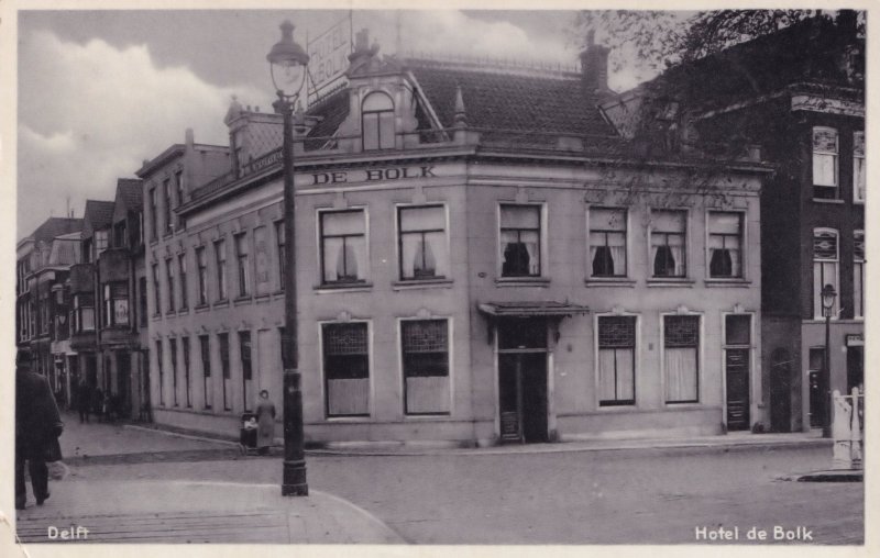 Hotel De Bolk Delft Pottery City Of Holland Real Photo Old Postcard