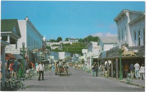 Main Street Mackinac Island Michigan Horse Drawn Vehicles & FUDGE Upper Michigan