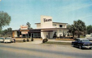 HOMOSASSA SPRINGS Florida FL~HINSON'S RESTAURANT~BAR 50's Cars ROADSIDE Postcard