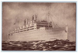 c1930's Kungsholm Gripsholm Swedish American Liners Sailing Scene Postcard