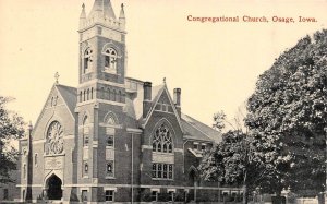 Osage, IA Iowa  CONGREGATIONAL CHURCH Mitchell County  ca1910's Vintage Postcard