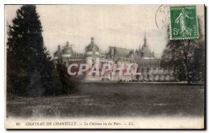 Old Postcard Chateau de Chantilly Chateau seen Park