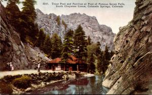 Colorado Colorado Springs Trout Pool and Pavilion At Foot Of Seven Falls Sout...