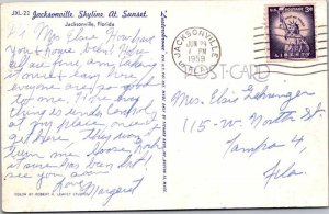 Postcard BUILDING SCENE Jacksonville Florida FL AL6963