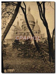 Old Postcard Paris Montmartre Sacre Coeur