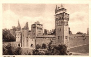 Vintage Postcard Medieval Castle Heritage Attraction Site Building Cardiff Wales