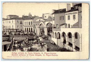 c1910 Ancient Entrance of Ponta Delgada S Miguel-Azores Portugal Postcard
