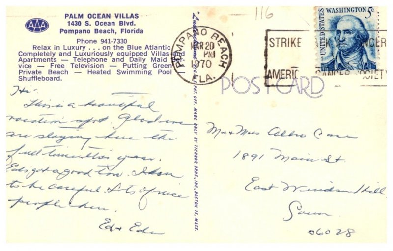 Florida  Pompano Beach , Palm Ocean Villas