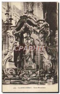 Postcard Old Ste Anne d & # 39Auray Miraculous Statue