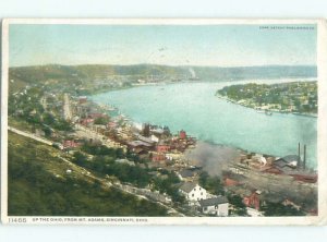 Divided-back RIVER SCENE Cincinnati Ohio OH AE6641