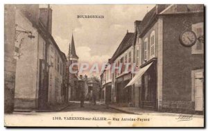 Bourbonnais Varennes sur Allier Old Postcard Rue Antoine Fayard