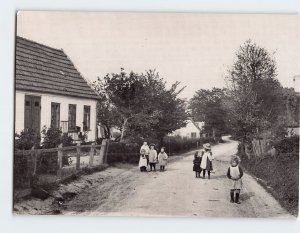 Postcard Virumgade seen to the east, Virum, Denmark