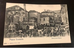 Vintage Postcard Croatia Piazza Gundulic Dubrovnik-Ragusa VGC