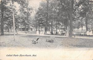 Terre Haute IN~Collette Park~Victorian Girls & Moms~All in White~Shelter~1908