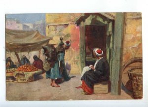241087 EGYPT CAIRO Market street water seller Vintage postcard