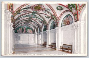 Detroit Pub~South Hall Entrance Pavilion Library Congress In DC~Vintage Postcard