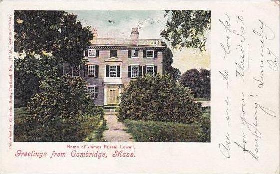 Massachusetts Cambridge Greetings From Cambridge 1905