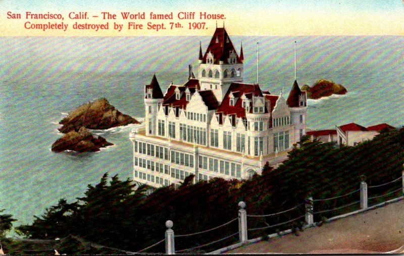 California San Francisco World Famous Cliff House