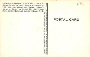 Cayuga Lake Steamer Ferry & Paddle Boats Ship Postcard