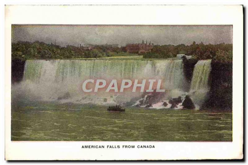 Postcard From Old Amercain Falls Canada Niagara Falls