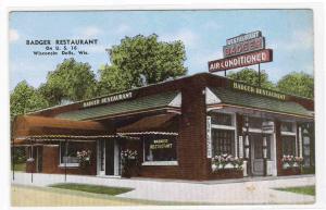 Badger Restaurant US 16 Wisconsin Dells postcard