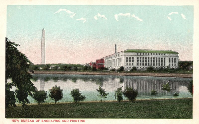 Vintage Postcard New Bureau Of Engraving & Printing Potomac Park Washington DC