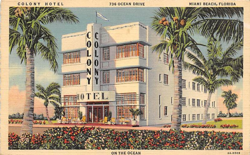 Colony Hotel On the Ocean - Miami Beach, Florida FL  